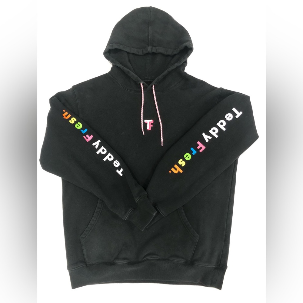 Black Teddy Fresh Rainbow Black Hoodie
